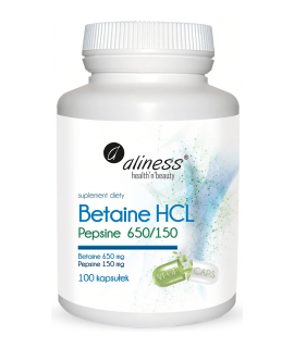 ALINESS Betaine HCL Pepsine 650/150mg 100 caps