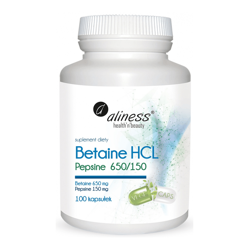 Betaine HCL Pepsine 650/150mg