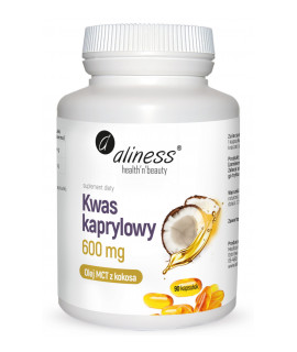 ALINESS Kwas kaprylowy 600mg 90 kaps.