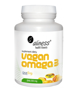 ALINESS Vegan Omega 3 DHA 250mg 60 kaps.
