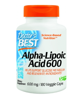 DOCTOR'S BEST Alpha Lipoic Acid 600mg 180 kaps.