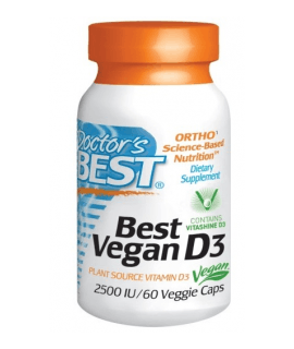 DOCTOR'S BEST Vegan D3 2500IU 60 kaps.