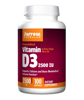 JARROW Vitamin D3 2500IU 100 softgels 