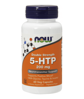 NOW FOODS Double Strength 5-HTP 200mg 60 kaps.
