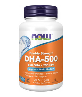 NOW FOODS Double Strength DHA-500 90 softgels