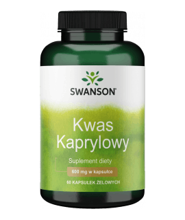 SWANSON Caprylic Acid 600mg 60 kaps.